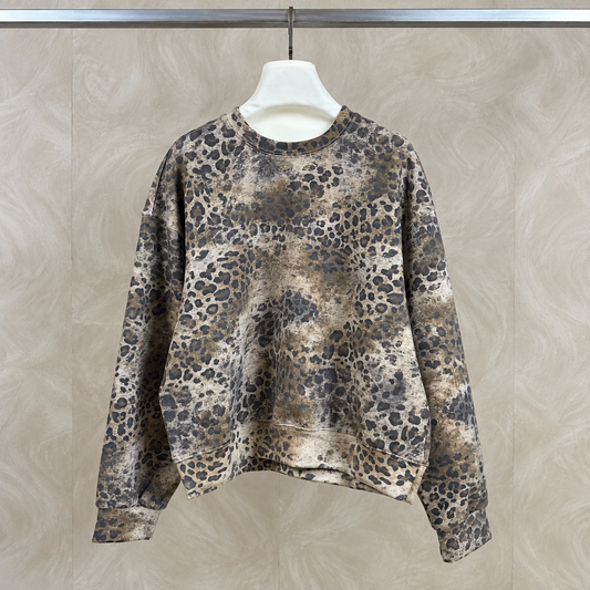 Sweat-shirt Bambi – Imprimé Léopard et Style Décontracté