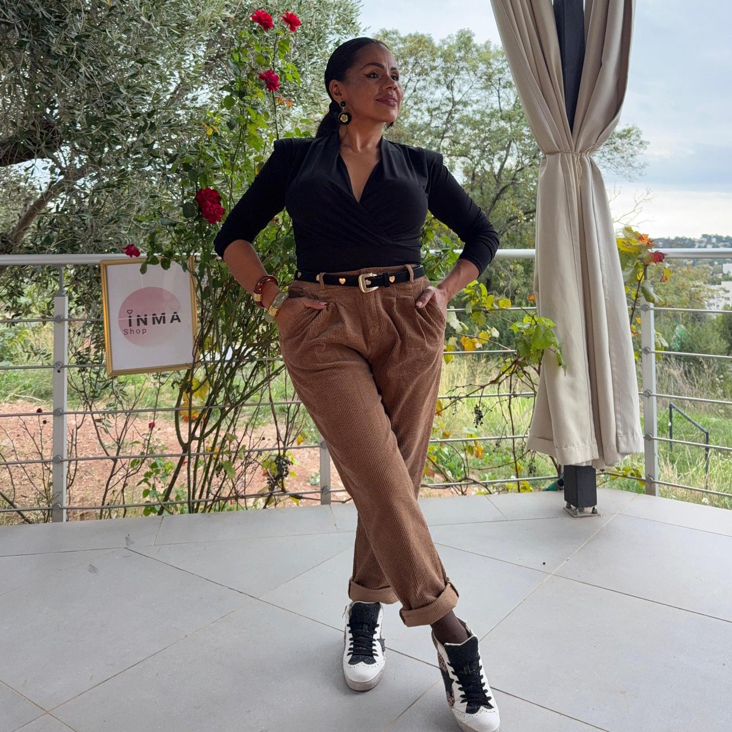 Pantalon Sofia – velours côtelé, confort et style