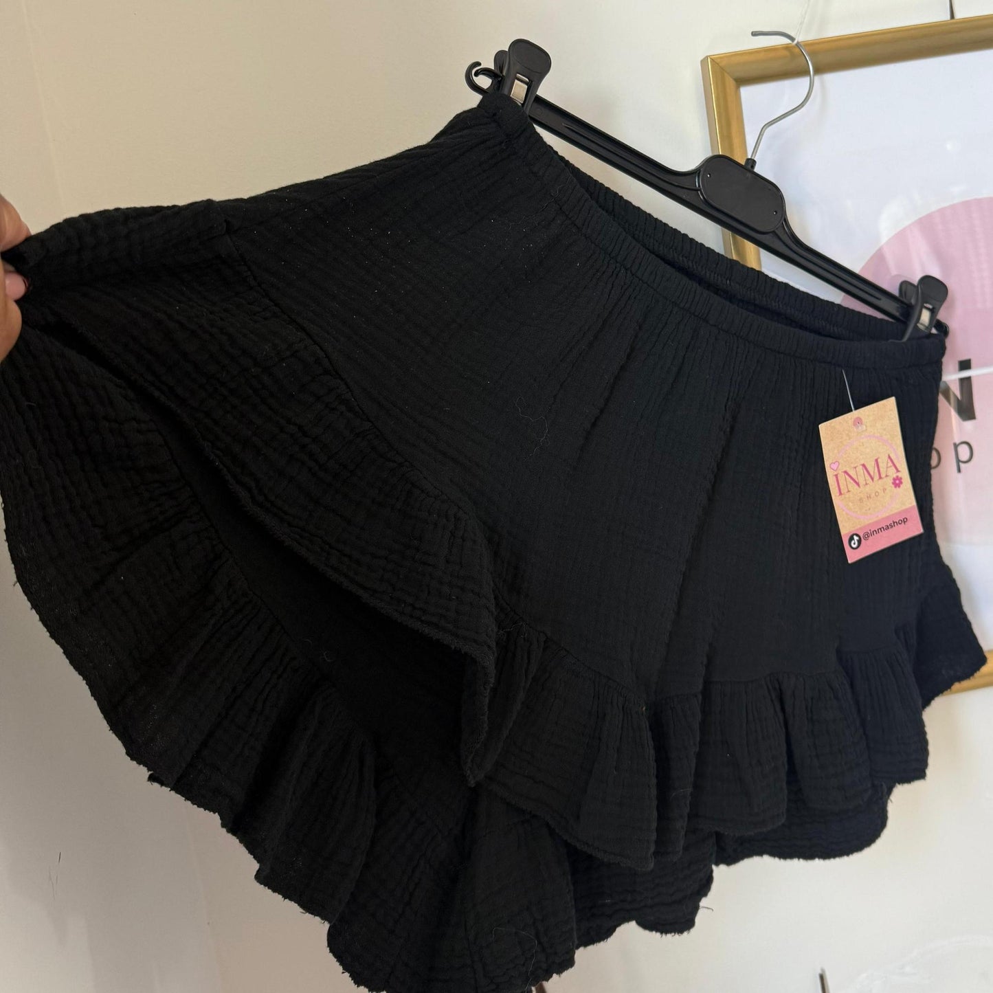 Jupe-Short Gaze de Coton - Confort Aérien et Style Romantique