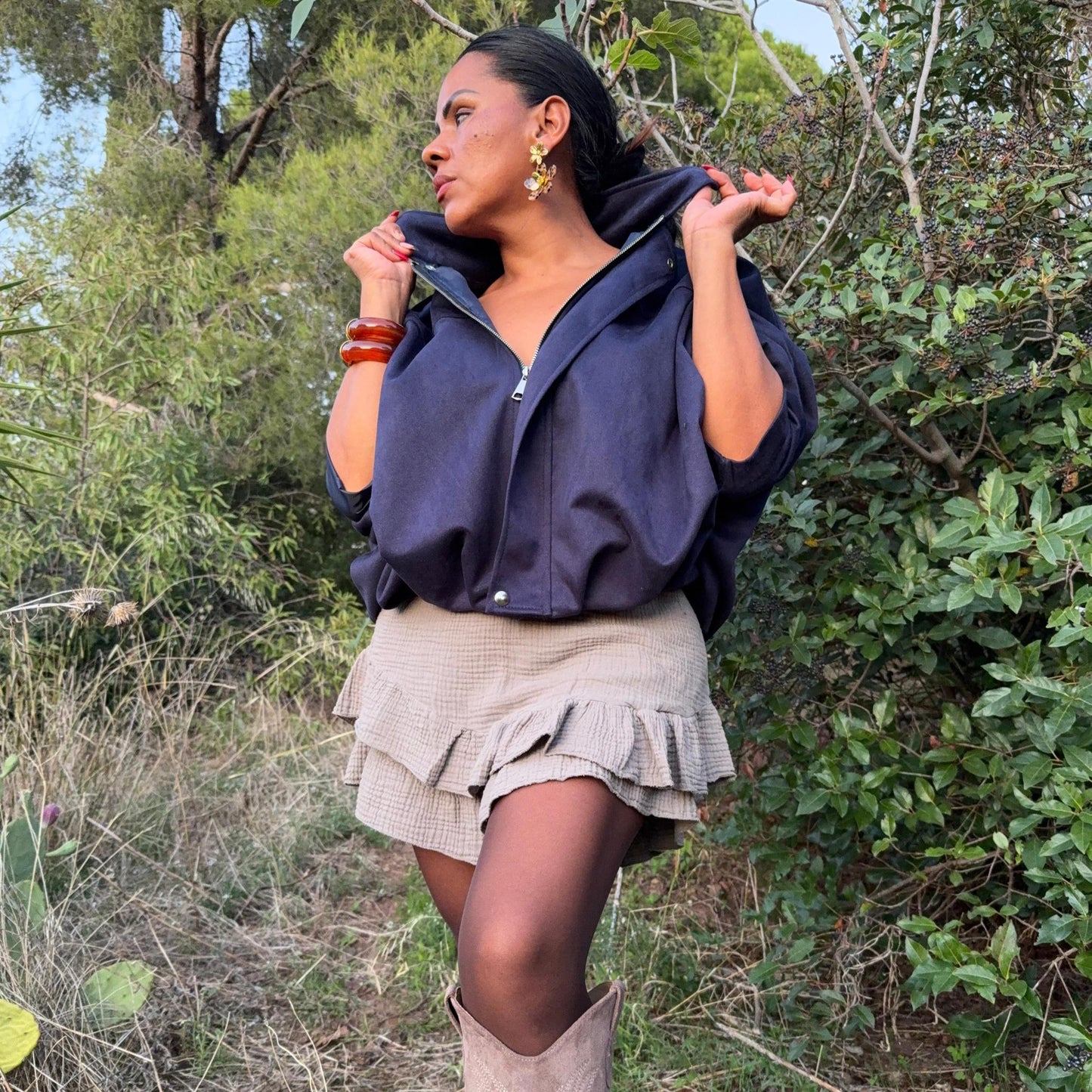 Jupe-Short Gaze de Coton - Confort Aérien et Style Romantique