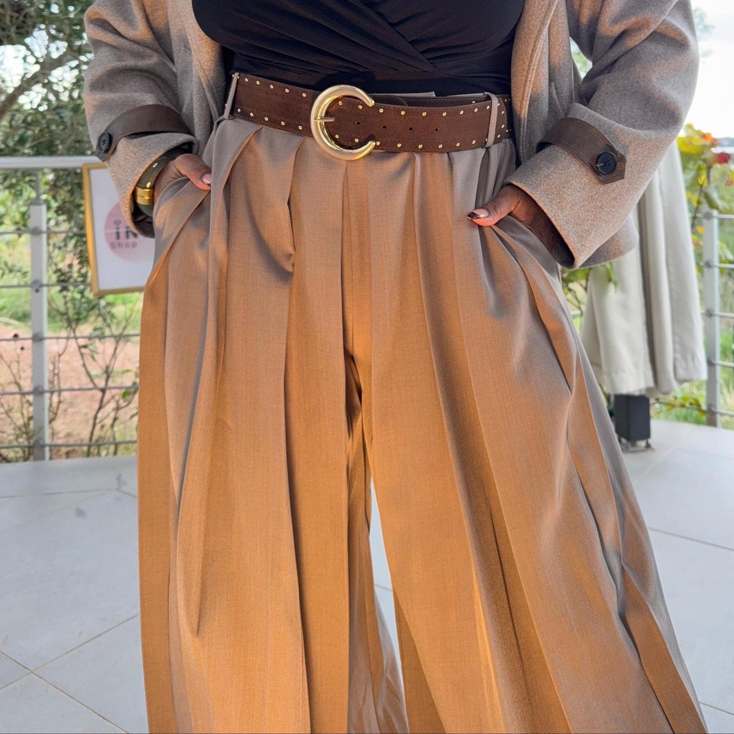 Pantalon Paloma – taille haute, coupe fluide